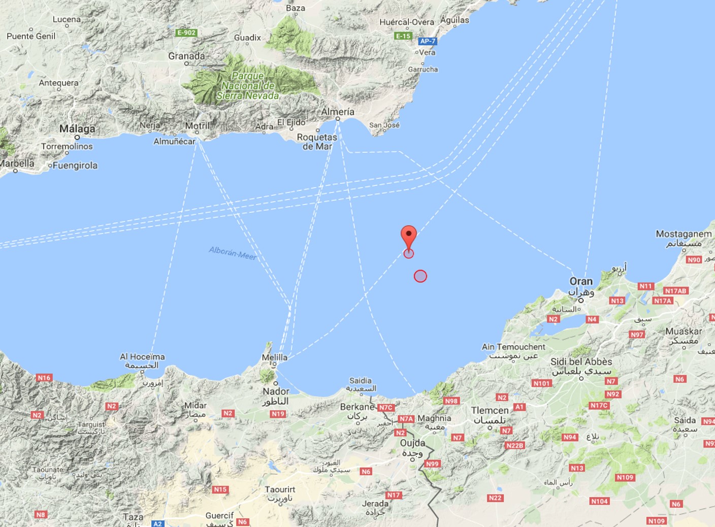 Marokko - Erdbeben vor der Küste von Al Hoceima und Nador. Maghreb-Post